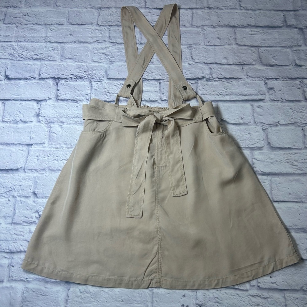 Callie Mac Tan Women's Overall/Suspender Skirt. Size Medium.